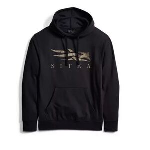 Sitka Black Logo Pullover Hoodie